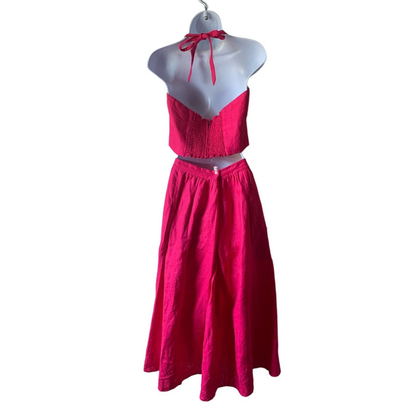 Reformation Orzo Linen Two Piece Set Dress, size 8 - Picture 3 of 10